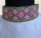 Bunadskjorte/ linskjorte til beltestakk rosa/grønn thumbnail