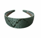 BUNADSHÅRBØYLE GRØNN SILKE DAMASK thumbnail