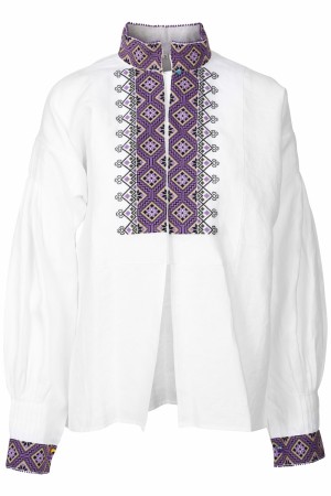 Bunadskjorte/ linskjorte til beltestakk lilla