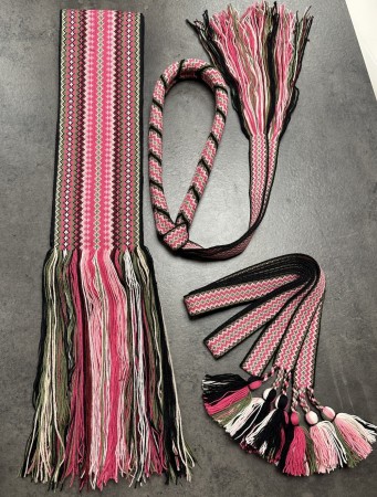 Beltestakk hårvippe, belte og forklebånd barbierosa FR14